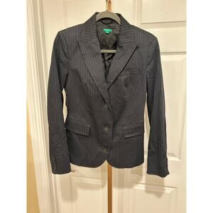 United Colors of Benetton Navy Pinstripe Stretch Blazer